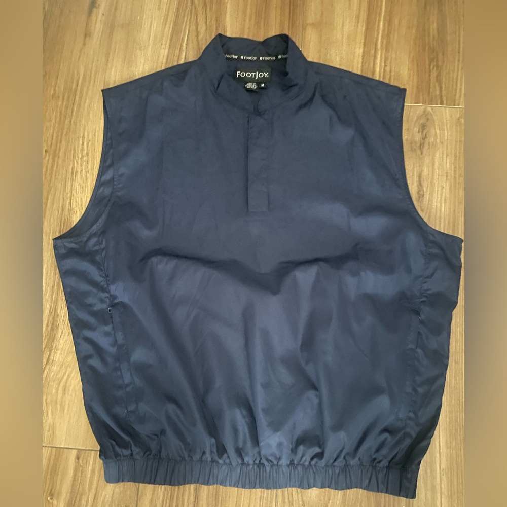 Men's FootJoy FJ 1/4 Zip Lightweight Golf Vest Navy Blue Size Medium